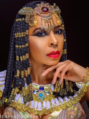 Elegant Egyptian Jeweled Head Chain ––Nubian Inspired Hair Exotic Jewelry