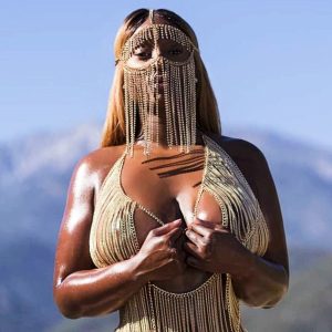 Silver Rhinestone Face Mask- Nubian Inspired Afrocentric Jewelry