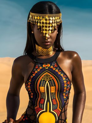 Antique Gold Coin Tassel Headband – Tribal Goddess Fantasy Headpiece
